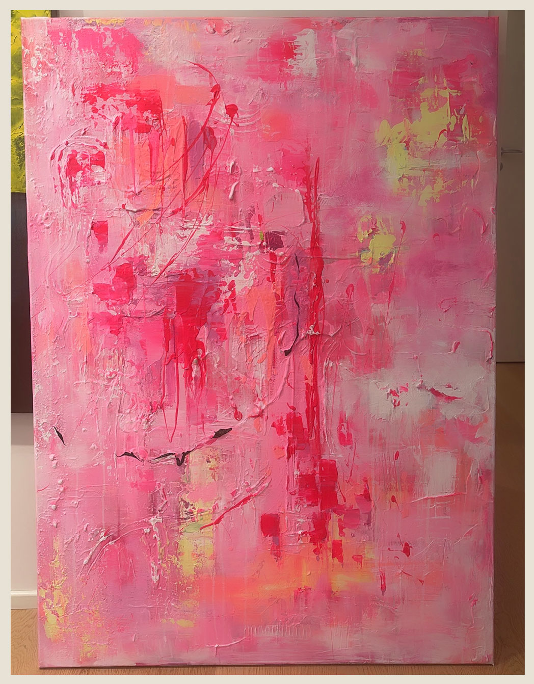 Pink Static, 2025 — Acrylic on canvas