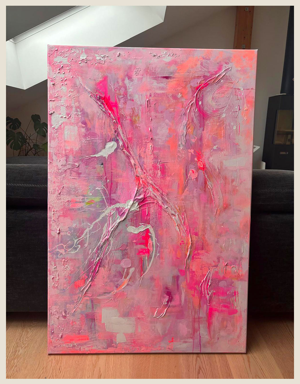 White Lines, 2025 — Acrylic on canvas